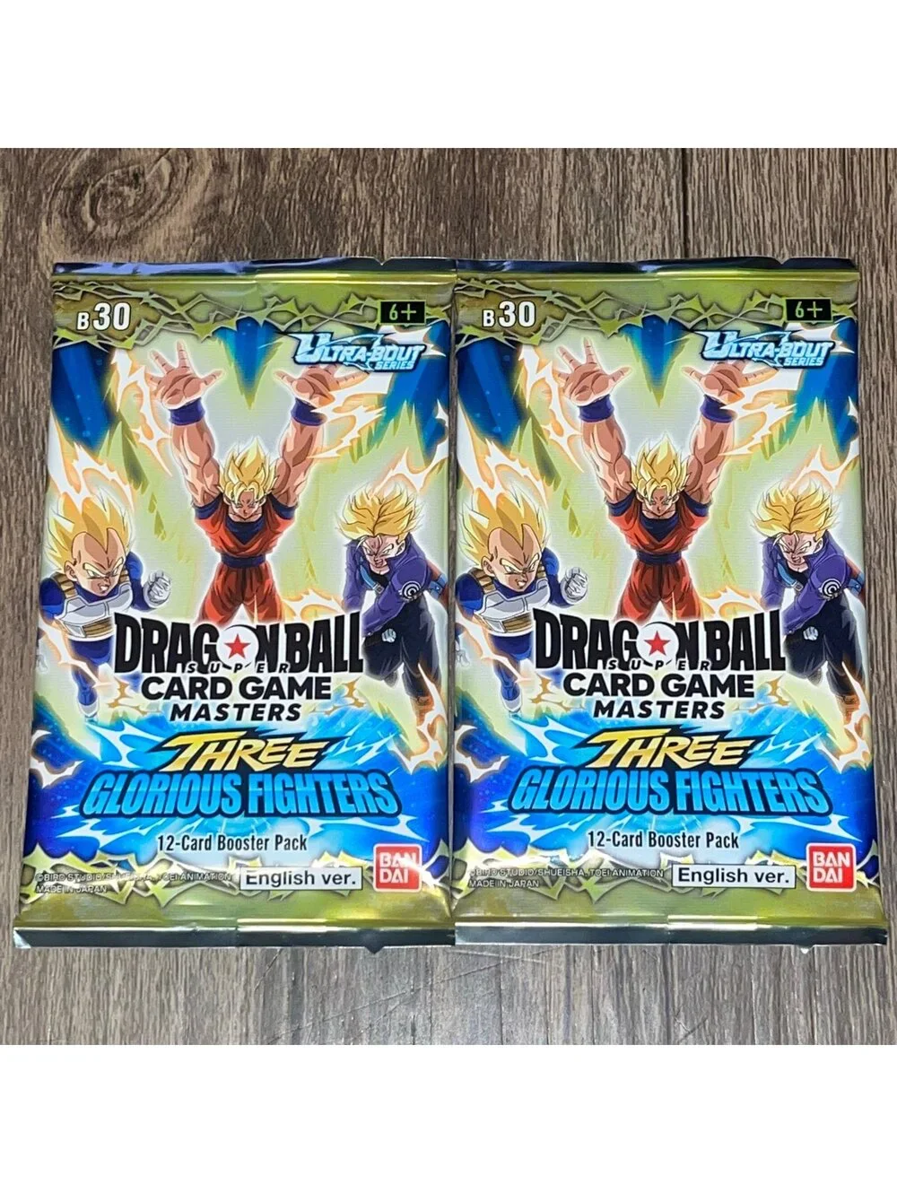 2x Dragon Ball Super DBS Master TCG Three Glorious Fighters (BT30) Pack DBZ